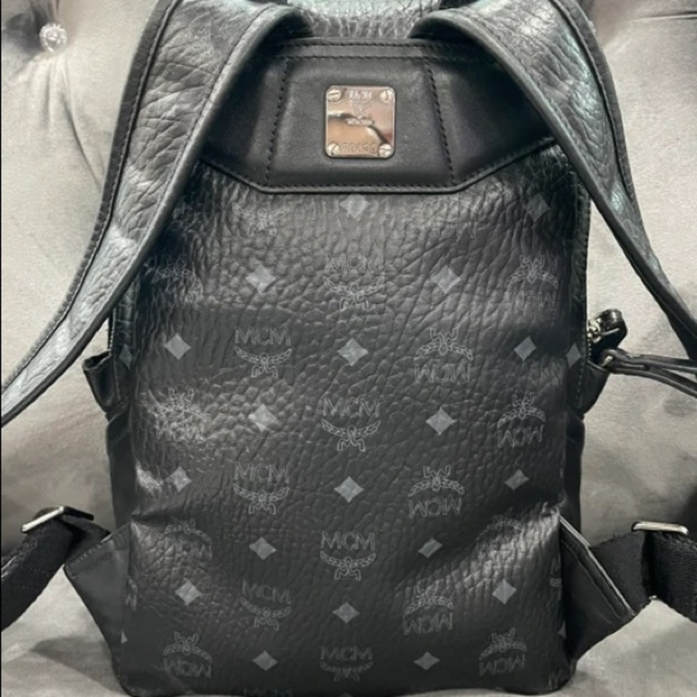 Mcm Small Duke Backpack Visetos Black Color
